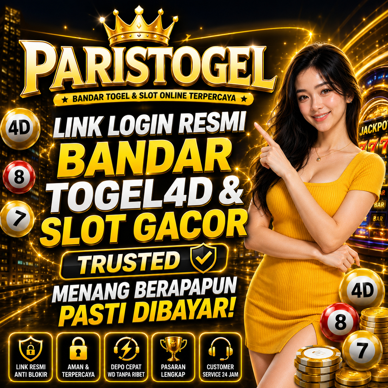 PARISTOGEL - Link Login Resmi Bandar Togel4D & Slot Gacor Trusted Menang Berapapun Pasti Dibayar